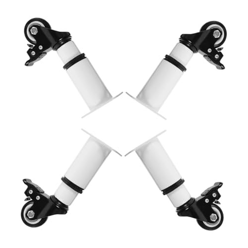 HOMSFOU Verstellbare Möbelbeine mit Rädern, für Schränke, Sofas, Betten, Tische, Höhe für einfache Mobilität, langlebiges Design, 4 Stück von HOMSFOU