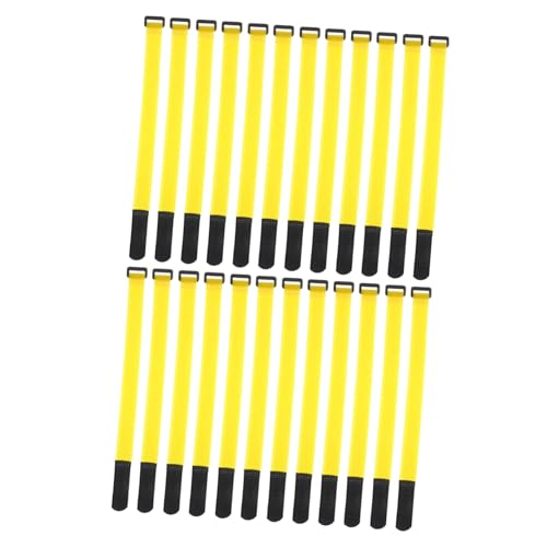 HOMSFOU Verstellbare Nylon-Kabelbänder mit Klettverschluss, wiederverwendbar, strapazierfähig, für Kabelmanagement und wetterbeständige Verwendung im Freien, 24 Stück von HOMSFOU