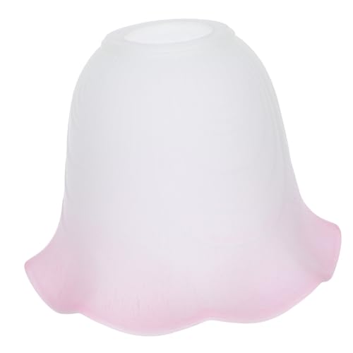 HOMSFOU Vintage Flower Frosted Glass Lamp Shade Replacement für Pendelleuchte und Stehlampe mit Belüftungsöffnung Nordischer Stil Weiche Lichtdiffusion Einfache Montage Langlebiges Zubehör von HOMSFOU