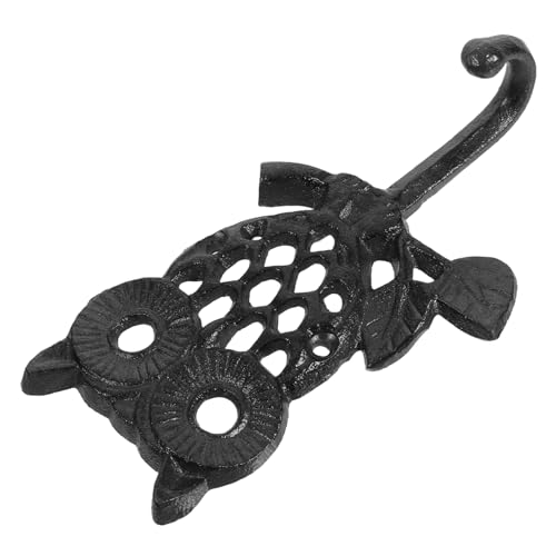HOMSFOU Vintage Gusseisen Eule Wandhaken Dekorativer Metallbügel für Eingangsbereich Badezimmer Küche Platzsparender Mantel- und Handtuchhalter mit Einfache Installation Rustikale Vogelform für von HOMSFOU