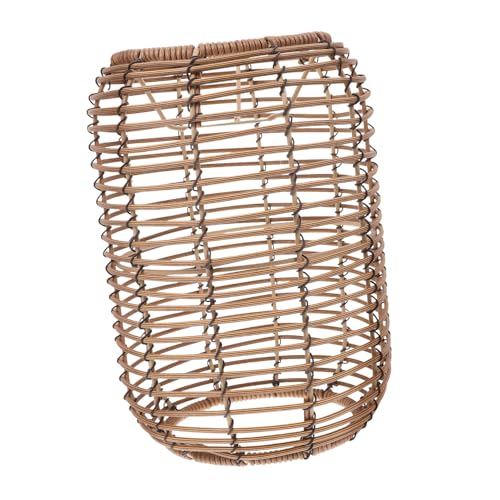HOMSFOU Vintage Pendelleuchte mit Gewebtem Imitat rattan Lampenschirm Warmes Licht für Gemütliche Restaurantbeleuchtung Einfache Installation Bauernhausstil Deckenlampe Dekorative Retro von HOMSFOU