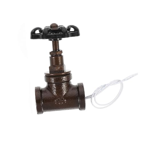 HOMSFOU Vintage Steampunk Absperrventil Lichtschalter aus Robustem mit Elektrischem Draht Retro Rohrlampen Schalter für Industrielle Tischlampe Einfache Installation für Rohrbeleuchtung von HOMSFOU