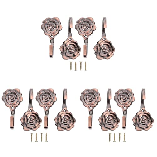 HOMSFOU Vorhang Raffhalter 12 Sets Blumenmantel Vintage Wandhaken Aufh?ngehaken Türhaken Haken Eisenwand HOMSFOU Vorhang Raffhalter 12 Sets Blumenmantel Vintage Wandhaken Aufh?ngehaken Türhaken Haken Eisenwand von HOMSFOU