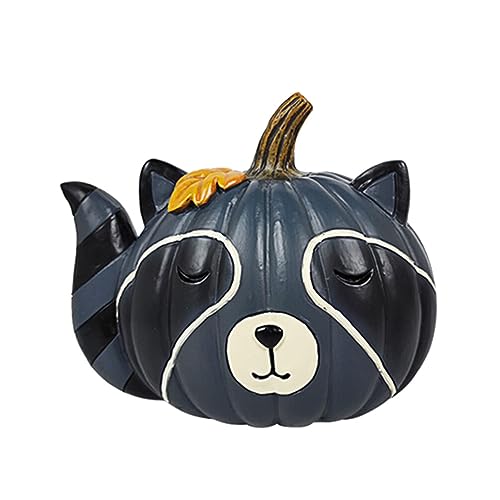 HOMSFOU Kürbis Waschbär Ornament Falscher Jack o Halloween-kürbisfiguren Automotivearts Crafts Simulationskürbis Riesiger Gefälschter Kürbis Heimzubehör Herbstkürbis Harz Haushalt Puppe von HOMSFOU