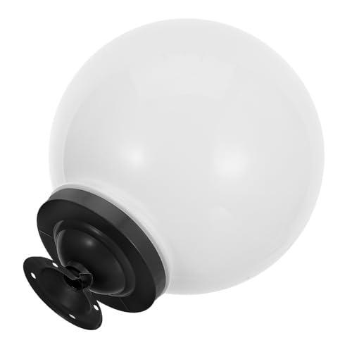 HOMSFOU Wasserdichter Lampenschirm Kugelförmig mit Grauem Sockel Außenbeleuchtung für Garten Terrasse und Torpfosten Gleichmäßige Lichtverteilung Elegantes Design Wetterbeständige HOMSFOU Wasserdichter Lampenschirm Kugelförmig mit Grauem Sockel Außenbeleuchtung für Garten Terrasse und Torpfosten Gleichmäßige Lichtverteilung Elegantes Design Wetterbeständige von HOMSFOU