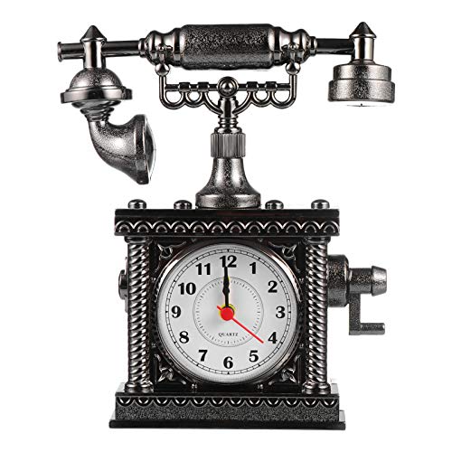 HOMSFOU Wecker Desktop Batterie Tag Klassisch Gestaltet Dekorativ Geburtstag Arbeitsbett Geformt Telefon Vintage Motor Fensterbank Multifunktional Zufällige Schlafzimmer Retro- Figuren von HOMSFOU