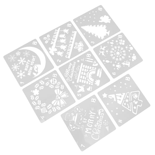 HOMSFOU Weihnachtsschablonen für Kreative Malprojekte Wiederverwendbare Schablonen aus Pet für Fenster Wände und Diy Dekoration für Karten und Bastelarbeiten HOMSFOU Weihnachtsschablonen für Kreative Malprojekte Wiederverwendbare Schablonen aus Pet für Fenster Wände und Diy Dekoration für Karten und Bastelarbeiten von HOMSFOU