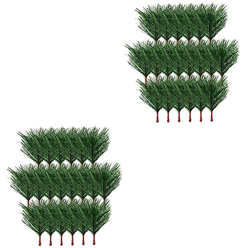 HOMSFOU 100 STK Kiefernnadeln Aus PVC Bastelpicks Für Den Kranz Grüne Blätter Tannennadeln Gefälschte Tannenzweige Weihnachtsgirlanden Basteln Pine Branches Plastik Künstlich Grüne Kiefer von HOMSFOU