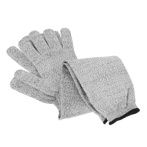 HOMSFOU schnittfeste Handschuhe Armschutz Ärmel schnittfeste Armstulpen Widerstandshandschuhe schneiden Proof -Arbeitshandschuhe schneiden resistente lange Handschuhe schneiden hppe Grau von HOMSFOU
