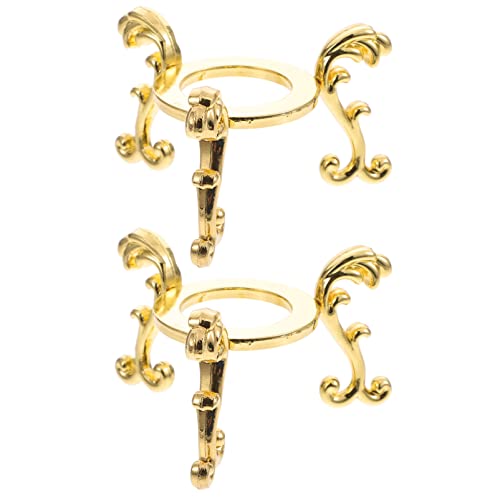 Kristallkugel Eisensockel Stand: 2 Stück Gazing Globes Stand Kugel Halter Eisen Display Ständer Glas Schüssel Ring Metall Eierständer Golden von HOMSFOU