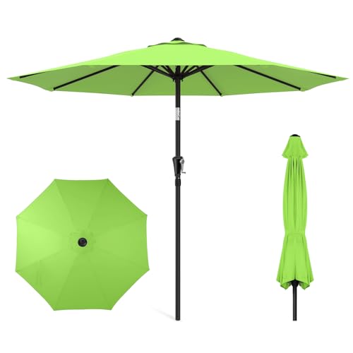 HOMSHADE 274 cm Sonnenschirm UPF50+ mit Einhand-Kipphebel, Kurbel & 8 Stahlrippen für Terrasse/Balkon/Pool Marktschirm (Apfelgrün, ohne Ständer) HOMSHADE 274 cm Sonnenschirm UPF50+ mit Einhand-Kipphebel, Kurbel & 8 Stahlrippen für Terrasse/Balkon/Pool Marktschirm (Apfelgrün, ohne Ständer) von HOMSHADE
