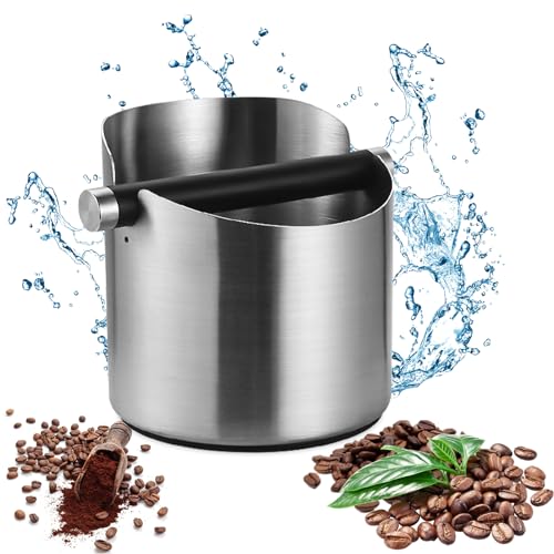 HOMURY Abschlagbehälter für Siebträger: Espresso Abklopfbehälter für Kaffee Siebträger, Abschlagbox für Kaffeesatz, Kaffee Klopfbox Barista Zubehör Zum Kaffeesatz Sammeln & Recyceln von HOMURY