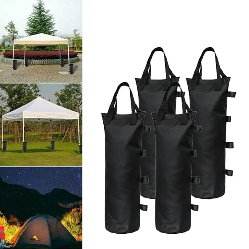 HOMURY Pavillon Sandsäcke 4er Set: Sandsäcke Pavillonstandfüße Doppelgenähte Sand Tasche 600D Oxford Verdicken Sandsack Beschwerung für Pavillons Gartenzelte Festzelte, Steinen, Befüllbar mit Sand von HOMURY