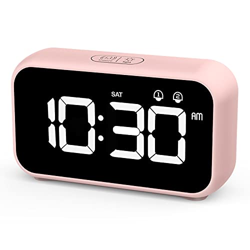 HOMVILLA Digitaler Wecker, LED Digital Wecker Spiegel Tischuhr USB Wiederaufladbar Reisewecker mit 2 Alarmen/Snooze/Nickerchen Zeit/Sprachsteuerung Funktion, 4 Helligkeit HOMVILLA Digitaler Wecker, LED Digital Wecker Spiegel Tischuhr USB Wiederaufladbar Reisewecker mit 2 Alarmen/Snooze/Nickerchen Zeit/Sprachsteuerung Funktion, 4 Helligkeit von HOMVILLA