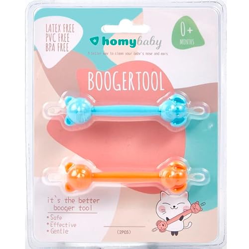 HOMYBABY® Bebe Nasen (x2) - Und Ohrenreiniger für Babys und Kinder, Entfernung von Ohrenschmalz und Rotz - Einfache und sichere Reinigung von Nase und Wachs Ihres Kindes von HOMYBABY