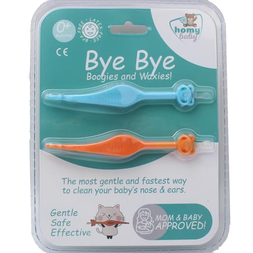 HOMYBABY® Bebe Nasen (x2) - Und Ohrenreiniger für Babys und Kinder, Entfernung von Ohrenschmalz und Rotz - Einfache und sichere Reinigung von Nase und Wachs Ihres Kindes von HOMYBABY