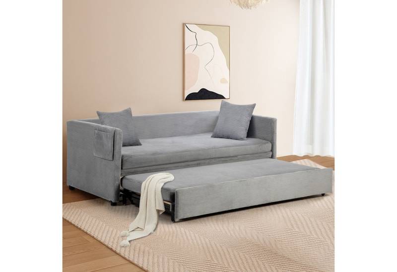 HOMYEDAMIC Schlafsofa Schlafsofa Doppelbett Schlafsofa 2-Sitzer Sofa Couch, 10 cm Schaumstoffmatratze 172 x 187 cm von HOMYEDAMIC
