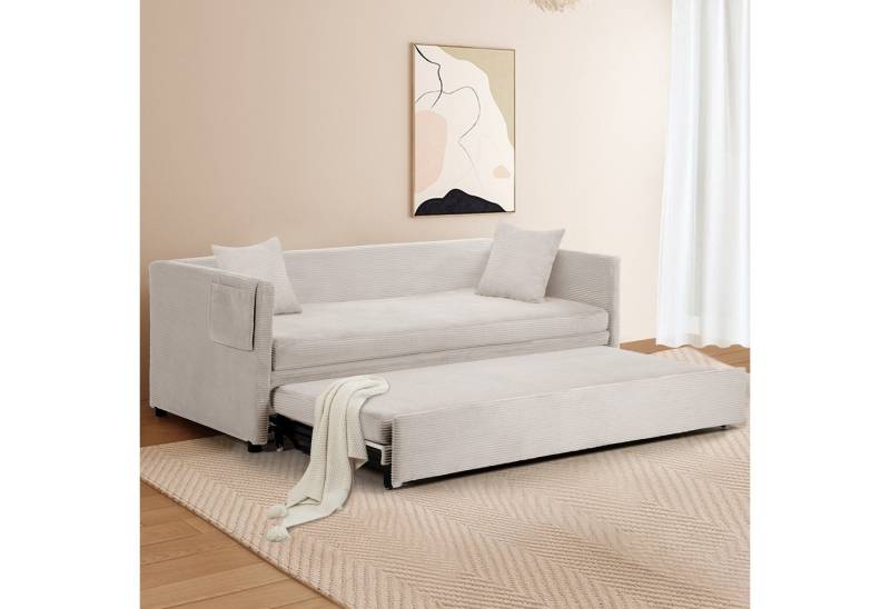 HOMYEDAMIC Schlafsofa Schlafsofa Doppelbett Schlafsofa 2-Sitzer Sofa Couch, 10 cm Schaumstoffmatratze 172 x 187 cm von HOMYEDAMIC