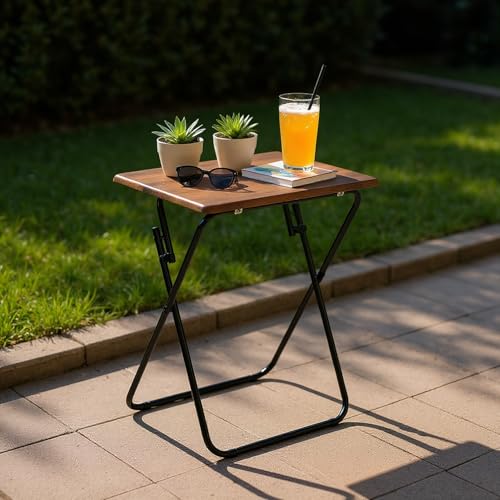 HOMYLIN 2er Set Garten-Beistelltische - MDF mit PVC-Oberfläche, ideal für das Wohnen im Freien und Terrasse, Braun HOMYLIN 2er Set Garten-Beistelltische - MDF mit PVC-Oberfläche, ideal für das Wohnen im Freien und Terrasse, Braun von HOMYLIN