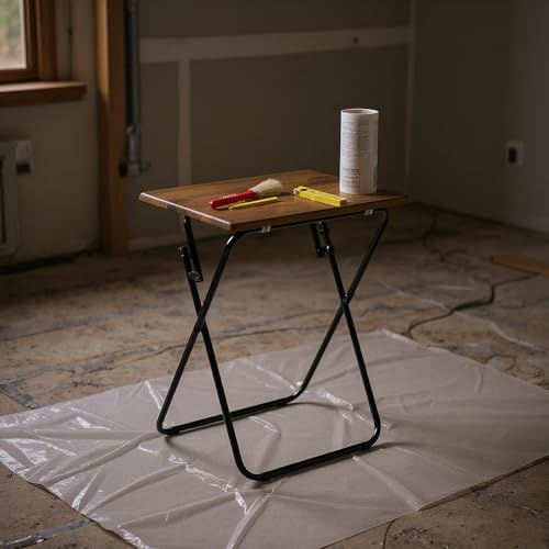 HOMYLIN 2er Set Tapetenvorbereitungstische - MDF mit PVC-Oberfläche, ideal für Tapezierprojekte, Braun von HOMYLIN