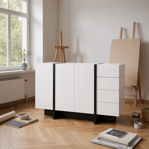 HOMYLIN Robuster Werkzeugschrank mit Schubladen & Fächern, 150 cm Allzweckschrank für Garage oder Werkstatt, Weiß HOMYLIN Robuster Werkzeugschrank mit Schubladen & Fächern, 150 cm Allzweckschrank für Garage oder Werkstatt, Weiß von HOMYLIN