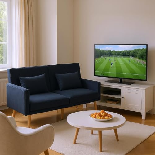HOMYLIN Umwandelbare Samt-Couch mit verstellbarer Rückenlehne und Armlehne, 2-Positionen-Schlafsofa für Gaming, TV & Rest – moderne kompakte Couch mit Kissen für Lounge oder Schlafsaal, Dunkelgrau HOMYLIN Umwandelbare Samt-Couch mit verstellbarer Rückenlehne und Armlehne, 2-Positionen-Schlafsofa für Gaming, TV & Rest – moderne kompakte Couch mit Kissen für Lounge oder Schlafsaal, Dunkelgrau von HOMYLIN