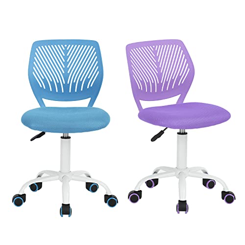HOMYLIN VD Carnation Violett 2er Set Schreibtischstuhl Bürostuhl höhenverstellbar Drehstuhl Stoffsitz Ergonomischer Arbeitsstuhl mit Rückenlehne Blau + Lila, 44×40×86cm HOMYLIN VD Carnation Violett 2er Set Schreibtischstuhl Bürostuhl höhenverstellbar Drehstuhl Stoffsitz Ergonomischer Arbeitsstuhl mit Rückenlehne Blau + Lila, 44×40×86cm von HOMYLIN
