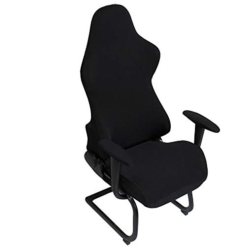 HOMYY Gamingstuhl-Bezüge, Ergonomische elastisch dehnbar Büro-Computer-Spielstuhl-Schonbezüge für Computer-Spielstuhl, Racing-Stil, Bürostuhl(Schwarz) von HOMYY