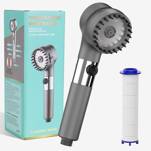 HONBOO Duschkopf mit Filter, Duschkopf Wassersparend, Duschkopf mit Stoppfunktion für Baden, Spa, 3 Strahlarten Hochdruck Handbrause, Handbrause Wassersparend mit Massagebürste, Filtered Shower Head HONBOO Duschkopf mit Filter, Duschkopf Wassersparend, Duschkopf mit Stoppfunktion für Baden, Spa, 3 Strahlarten Hochdruck Handbrause, Handbrause Wassersparend mit Massagebürste, Filtered Shower Head von HONBOO