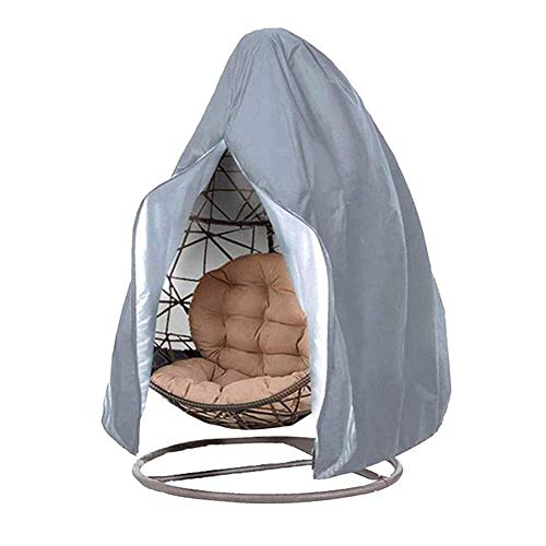 HONCENMAX Abdeckung für Hängesessel/Schwingsessel/Hängekorb mit Reißverschluss - Garten Rattan Wicker Hängesessel wasserdichte Möbel Schutzhülle - Oxford 210D Gewebe und Innen mit PVC Beschichtet von HONCENMAX