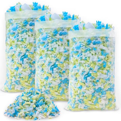 HONEHO 6,6 kg zerkleinerte Memory-Schaum-Füllung, bequeme und weiche Sitzsack-Füllung, Memory-Schaum-Füllung für Kühlkissen, Sitzsack, Stofftiere, Hundebett, Couchkissen von HONEHO