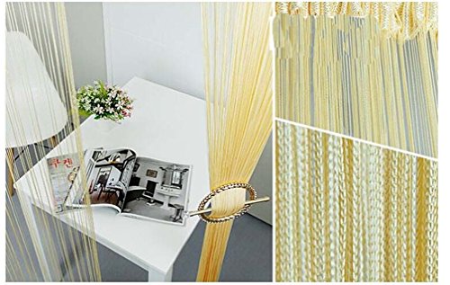 HONG Tassel Fadenvorhang 300 x 300 cm 1 Stück Fadengardine Fadenvorhang Fadenstore Top Qualität einfach aufhängen,Lila von HONG