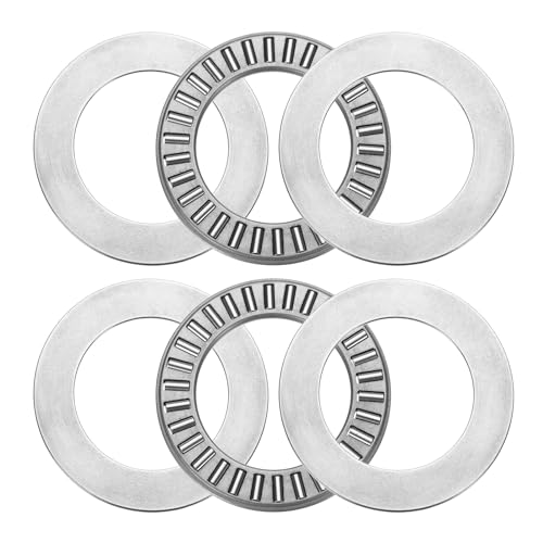 2 Sätze NTA613+2TRA Axial-Nadellager mit Unterlegscheiben, 3/8 x 13/16 x 5/64 Zoll hitzebeständiges Nadelrollenlager aus Chromstahl von HONGBA