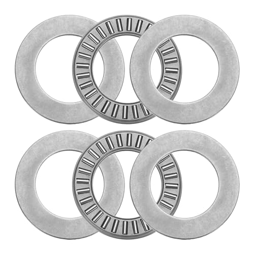 2 Sätze NTA613+2TRA Axial-Nadellager mit Unterlegscheiben, 3/8 x 13/16 x 5/64 Zoll hitzebeständiges Nadelrollenlager aus Chromstahl von HONGBA