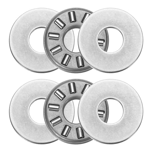 2 Sätze NTA613+2TRA Axial-Nadellager mit Unterlegscheiben, 3/8 x 13/16 x 5/64 Zoll hitzebeständiges Nadelrollenlager aus Chromstahl von HONGBA