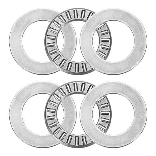 2 Sätze NTA613+2TRA Axial-Nadellager mit Unterlegscheiben, 3/8 x 13/16 x 5/64 Zoll hitzebeständiges Nadelrollenlager aus Chromstahl von HONGBA