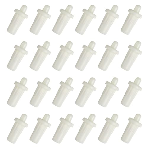 24 Stück Reparaturstifte aus Kunststoff for Schranktüren, 7,5 mm, federbelastet, weiß, runder Kopf, Verbindungsstück, geeignet for Schränke, Kleiderschränke, Möbel, Regale 24 Stück Reparaturstifte aus Kunststoff for Schranktüren, 7,5 mm, federbelastet, weiß, runder Kopf, Verbindungsstück, geeignet for Schränke, Kleiderschränke, Möbel, Regale von HONGBA