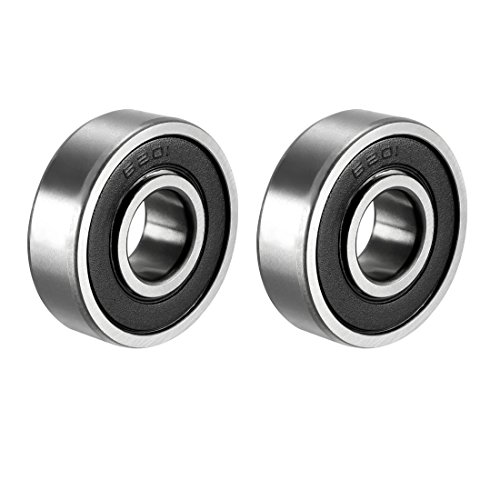 6201-2RS Kugellager 12 mm x 32 mm x 10 mm, doppelt abgedichtet, 180201 Rillenkugellager, Kohlenstoffstahl (2er-Pack) von HONGBA