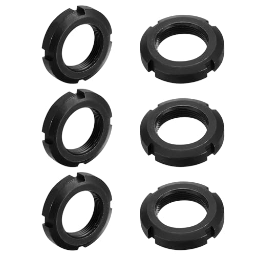M30 x 1,5 mm Vierschlitz-Rundmutter, 6-teilige runde Sicherungsmutter aus Kohlenstoffstahl for verschiedene Wälzlager, Industriebereich, Schwarz M30 x 1,5 mm Vierschlitz-Rundmutter, 6-teilige runde Sicherungsmutter aus Kohlenstoffstahl for verschiedene Wälzlager, Industriebereich, Schwarz von HONGBA