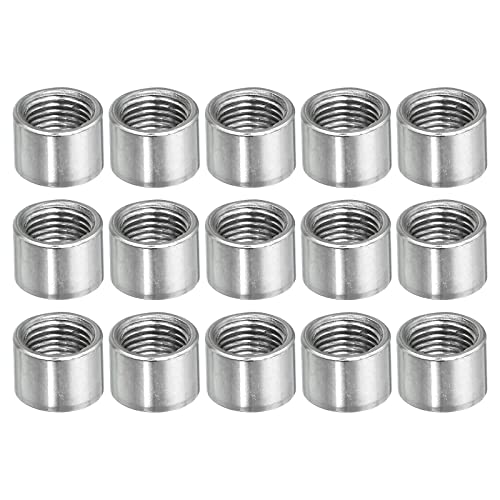 Runde Überwurfmutter, M10 x 1 mm Innengewinde, 15 mm Gewinde, runde Hülse, Verbindungsstange, Stange, Bolzen, Rohrmutter, Hardware-Befestigung, Silber, 10 Stück Runde Überwurfmutter, M10 x 1 mm Innengewinde, 15 mm Gewinde, runde Hülse, Verbindungsstange, Stange, Bolzen, Rohrmutter, Hardware-Befestigung, Silber, 10 Stück von HONGBA
