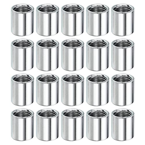 Runde Überwurfmutter, M10 x 1 mm Innengewinde, 15 mm Gewinde, runde Hülse, Verbindungsstange, Stange, Bolzen, Rohrmutter, Hardware-Befestigung, Silber, 10 Stück Runde Überwurfmutter, M10 x 1 mm Innengewinde, 15 mm Gewinde, runde Hülse, Verbindungsstange, Stange, Bolzen, Rohrmutter, Hardware-Befestigung, Silber, 10 Stück von HONGBA