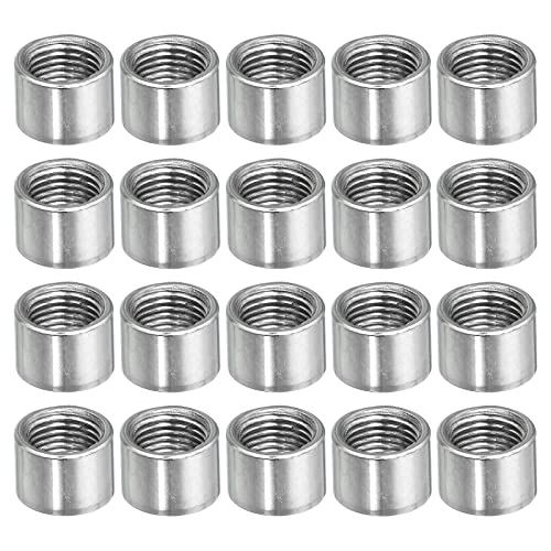 Runde Überwurfmutter, M10 x 1 mm Innengewinde, 15 mm Gewinde, runde Hülse, Verbindungsstange, Stange, Bolzen, Rohrmutter, Hardware-Befestigung, Silber, 10 Stück Runde Überwurfmutter, M10 x 1 mm Innengewinde, 15 mm Gewinde, runde Hülse, Verbindungsstange, Stange, Bolzen, Rohrmutter, Hardware-Befestigung, Silber, 10 Stück von HONGBA