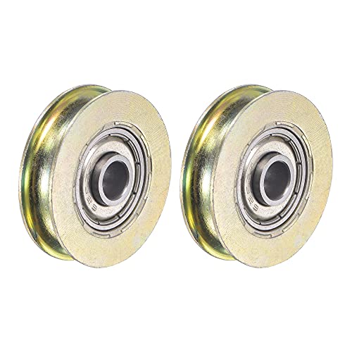 Schiebetürrolle, U-Nut, 6,4 mm, Wellenloch 32 mm Durchmesser, Lagerstahl, 2er-Pack von HONGBA