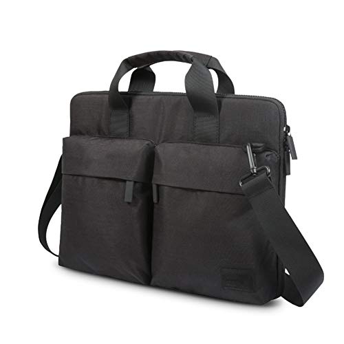 12-15.6 Zoll Laptoptasche Aktentaschen Handtasche Tragetasche Schulter Tasche Notebooktasche Laptop Sleeve Laptop hülle Schwarz 15.6"(41.5x3x30cm) von HONGBI