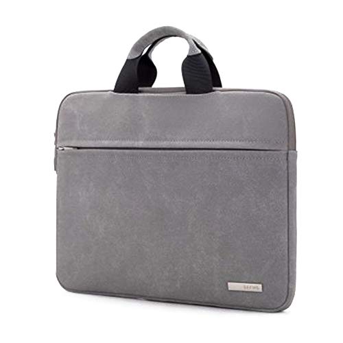 HONGBI Laptop Tasche Handtasche Notebook Hülle Sleeve Aktentasche Wasserdichtem für iPad Pro/MacBook Air/MacBook Pro/Surface Pro 6/Samsung Grau2 14"(37.5x2x26cm) von HONGBI