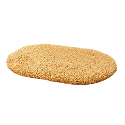 HONGBI rutschfest Badematte Verdicken Hochflor Badteppiche mit Wasserabsorbierenden Waschbar Weich Mikrofasern Badezimmerteppich,Saugfähige Badvorleger für Badezimmer Badewanne Küche Khaki 80x120CM von HONGBI