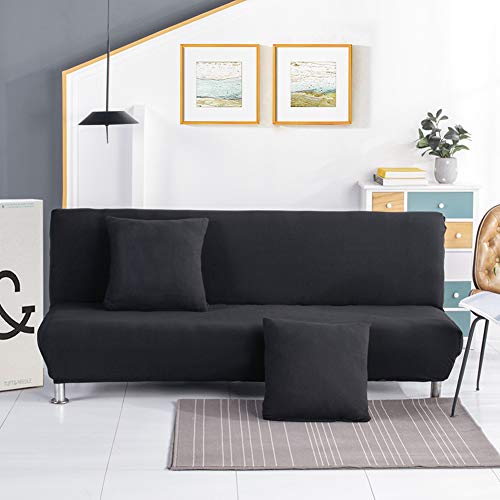 Klappsofa Bezug Stretch Sofabezug ohne Armlehnen,Einfarbiger Schlafsofa Sofahusse Stretch Sofa-Überwürfe Antirutsch Sofa Abdeckung Schonbezug Stretchhusse All-Inclusive Couch überzug C 195-225CM von HONGBI