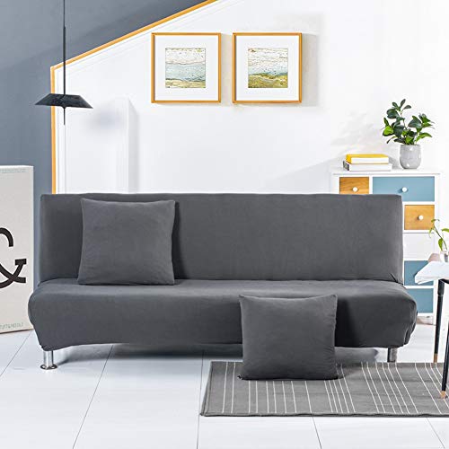 Klappsofa Bezug Stretch Sofabezug ohne Armlehnen,Einfarbiger Schlafsofa Sofahusse Stretch Sofa-Überwürfe Antirutsch Sofa Abdeckung Schonbezug Stretchhusse All-Inclusive Couch überzug E 195-225CM von HONGBI