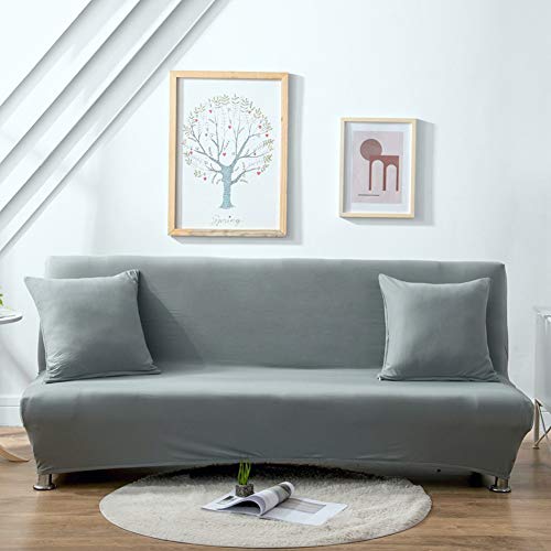 Klappsofa Bezug Stretch Sofabezug ohne Armlehnen,Einfarbiger Schlafsofa Sofahusse Stretch Sofa-Überwürfe Antirutsch Sofa Abdeckung Schonbezug Stretchhusse All-Inclusive Couch überzug G 195-225CM von HONGBI