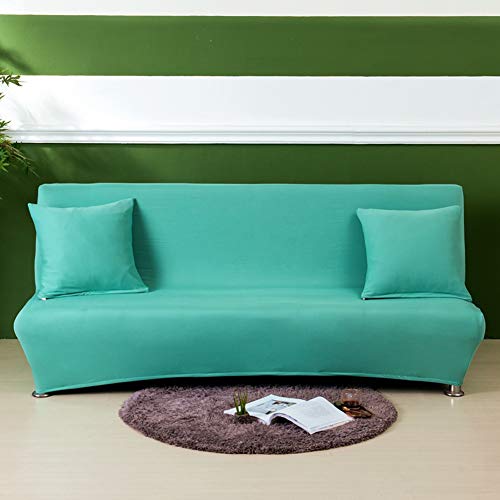 Klappsofa Bezug Stretch Sofabezug ohne Armlehnen,Einfarbiger Schlafsofa Sofahusse Stretch Sofa-Überwürfe Antirutsch Sofa Abdeckung Schonbezug Stretchhusse All-Inclusive Couch überzug J 195-225CM von HONGBI